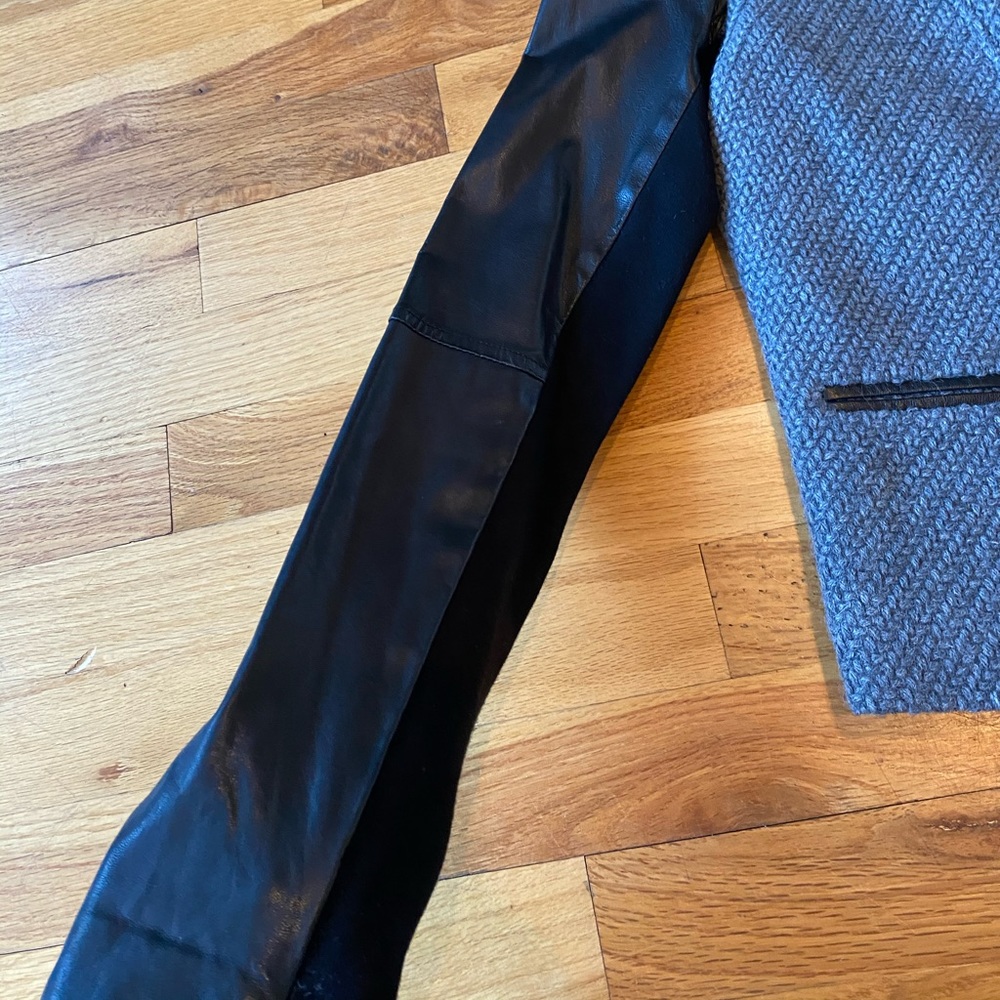 Vince Leather & Wool Jacket - Picture 2 of 6